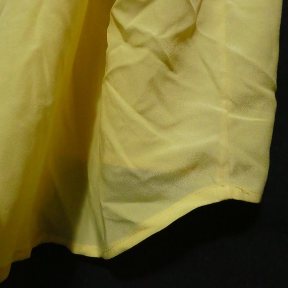 H&M | size 8 | Pastel Yellow Stylish Spaghetti Strap Chiffon Top | Camisole - Picture 13 of 13
